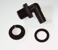 Schlauchanschluss Tankanschluss 3/4" 19 mm grade schwarz ohne Mutter und Dichtung